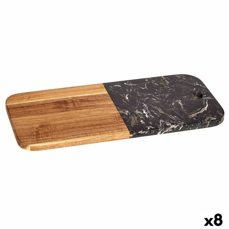 Tábua de corte Preto Mármore Acácia 18 x 1,5 x 38 cm (8 Unidades) - EcoNest