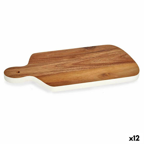 Tábua de corte Branco Acácia 21,5 x 1,5 x 33,5 cm (12 Unidades) - EcoNest