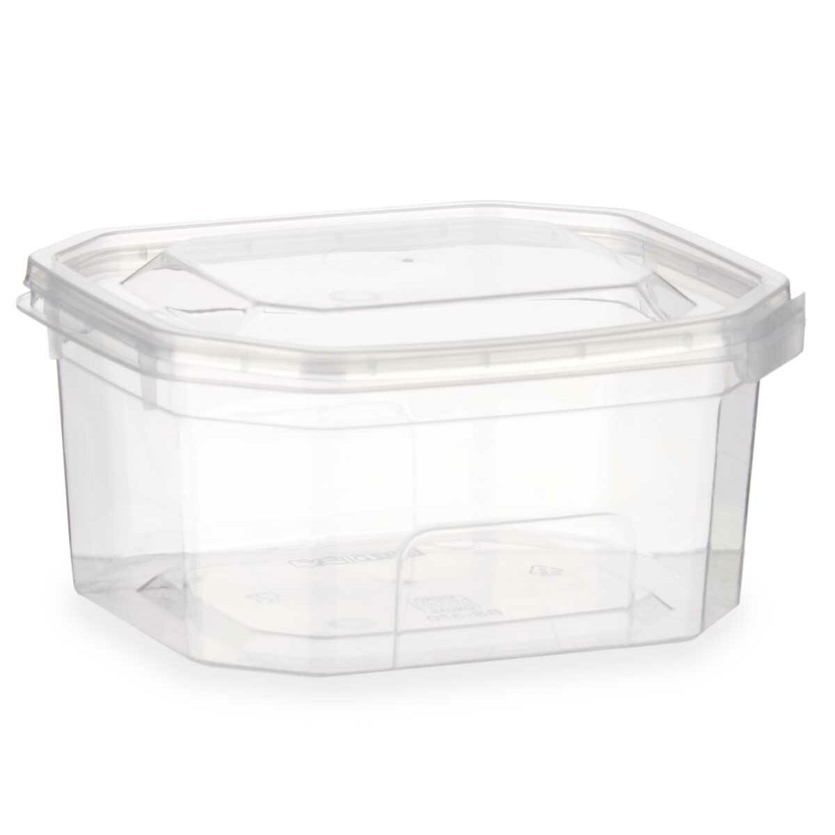 Lancheira Retangular com Tampa Transparente Polipropileno 370 ml 10,7 x 5,5 x 11,7 cm (24 Unidades) - EcoNest