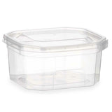 Lancheira Retangular com Tampa Transparente Polipropileno 370 ml 10,7 x 5,5 x 11,7 cm (24 Unidades) - EcoNest