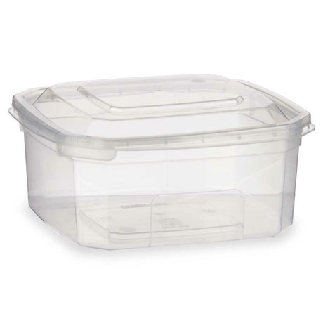 Lancheira Retangular com Tampa Transparente Polipropileno 500 ml 12,3 x 6 x 13 cm (24 Unidades) - EcoNest