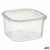 Lancheira Retangular com Tampa Transparente Polipropileno 750 ml 12,8 x 7,5 x 13,5 cm (24 Unidades) - EcoNest