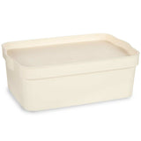 Caixa de Armazenagem com Tampa Creme Plástico 6 L 21,5 x 11 x 31,5 cm (12 Unidades) - EcoNest