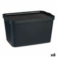 Caixa de Armazenagem com Tampa Antracite Plástico 24 L 29,3 x 24,5 x 45 cm (6 Unidades) - EcoNest