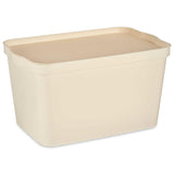 Caixa de Armazenagem com Tampa Creme Plástico 24 L 29,3 x 24,5 x 45 cm (6 Unidades) - EcoNest