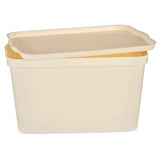 Caixa de Armazenagem com Tampa Creme Plástico 24 L 29,3 x 24,5 x 45 cm (6 Unidades) - EcoNest