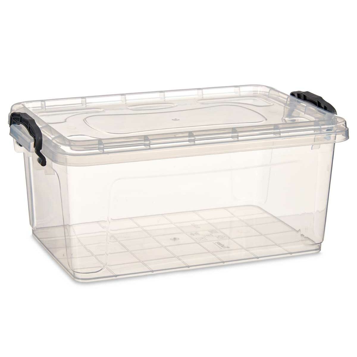 Caixa de Armazenagem com Tampa Transparente Plástico 8,5 L 23,5 x 15,5 x 37 cm (12 Unidades) - EcoNest