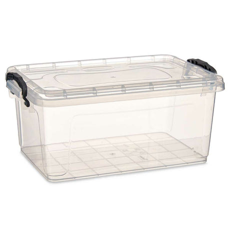 Caixa de Armazenagem com Tampa Transparente Plástico 8,5 L 23,5 x 15,5 x 37 cm (12 Unidades) - EcoNest