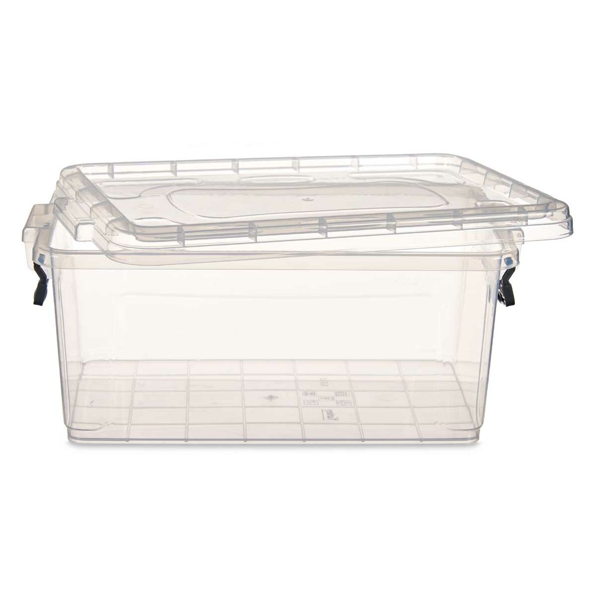 Caixa de Armazenagem com Tampa Transparente Plástico 8,5 L 23,5 x 15,5 x 37 cm (12 Unidades) - EcoNest