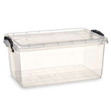 Caixa de Armazenagem com Tampa Transparente Plástico 13,7 L 27,5 x 18 x 42,5 cm (12 Unidades) - EcoNest