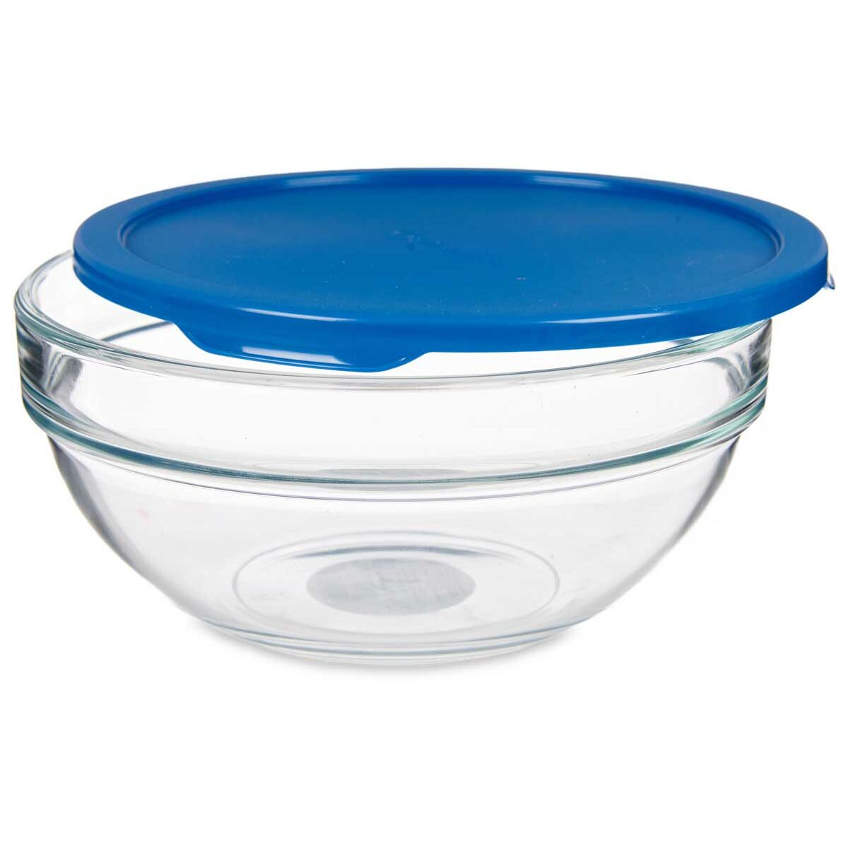 Lancheira Redonda com Tampa Chefs Azul 1,135 L 17,2 x 7,6 x 17,2 cm (4 Unidades) - EcoNest