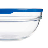 Lancheira Redonda com Tampa Chefs Azul 1,135 L 17,2 x 7,6 x 17,2 cm (4 Unidades) - EcoNest