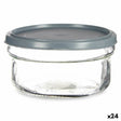 Lancheira Redonda com Tampa Cinzento Plástico 415 ml 12 x 6 x 12 cm (24 Unidades) - EcoNest