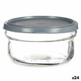 Lancheira Redonda com Tampa Cinzento Plástico 415 ml 12 x 6 x 12 cm (24 Unidades) - EcoNest