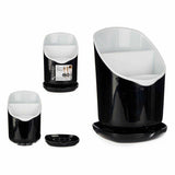 Escorredor de Talheres Smoking Branco Preto Plástico 12 x 19 x 12,5 cm (12 Unidades) - EcoNest