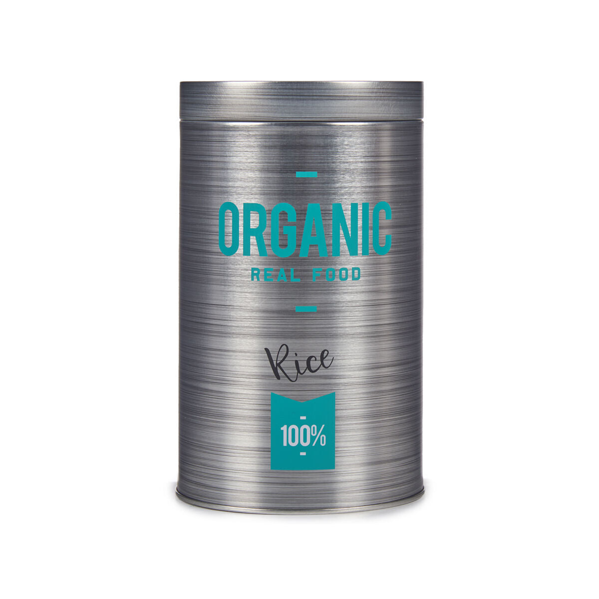 Bote Organic Arroz Cinzento Folha de Flandres 10,4 x 18,2 x 10,4 cm (24 Unidades) - EcoNest