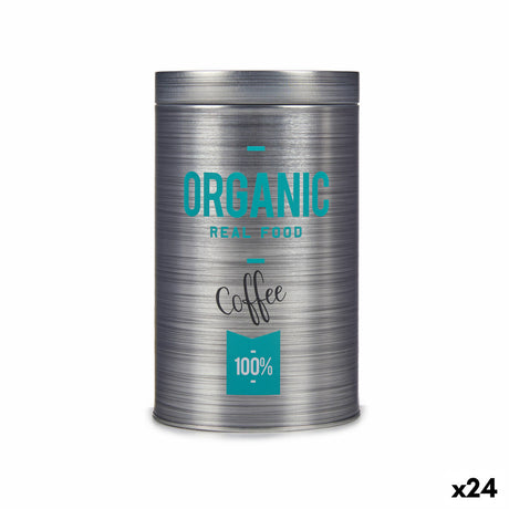 Bote Organic Café Cinzento Folha de Flandres 10,4 x 18,2 x 10,4 cm (24 Unidades) - EcoNest