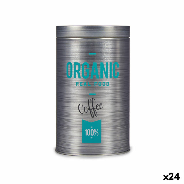 Bote Organic Café Cinzento Folha de Flandres 10,4 x 18,2 x 10,4 cm (24 Unidades) - EcoNest