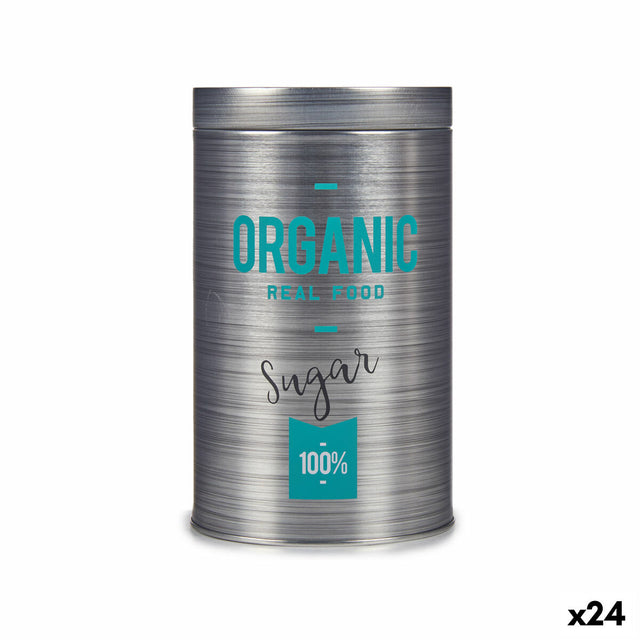 Bote Organic Açúcar Cinzento Folha de Flandres 10,4 x 18,2 x 10,4 cm (24 Unidades) - EcoNest