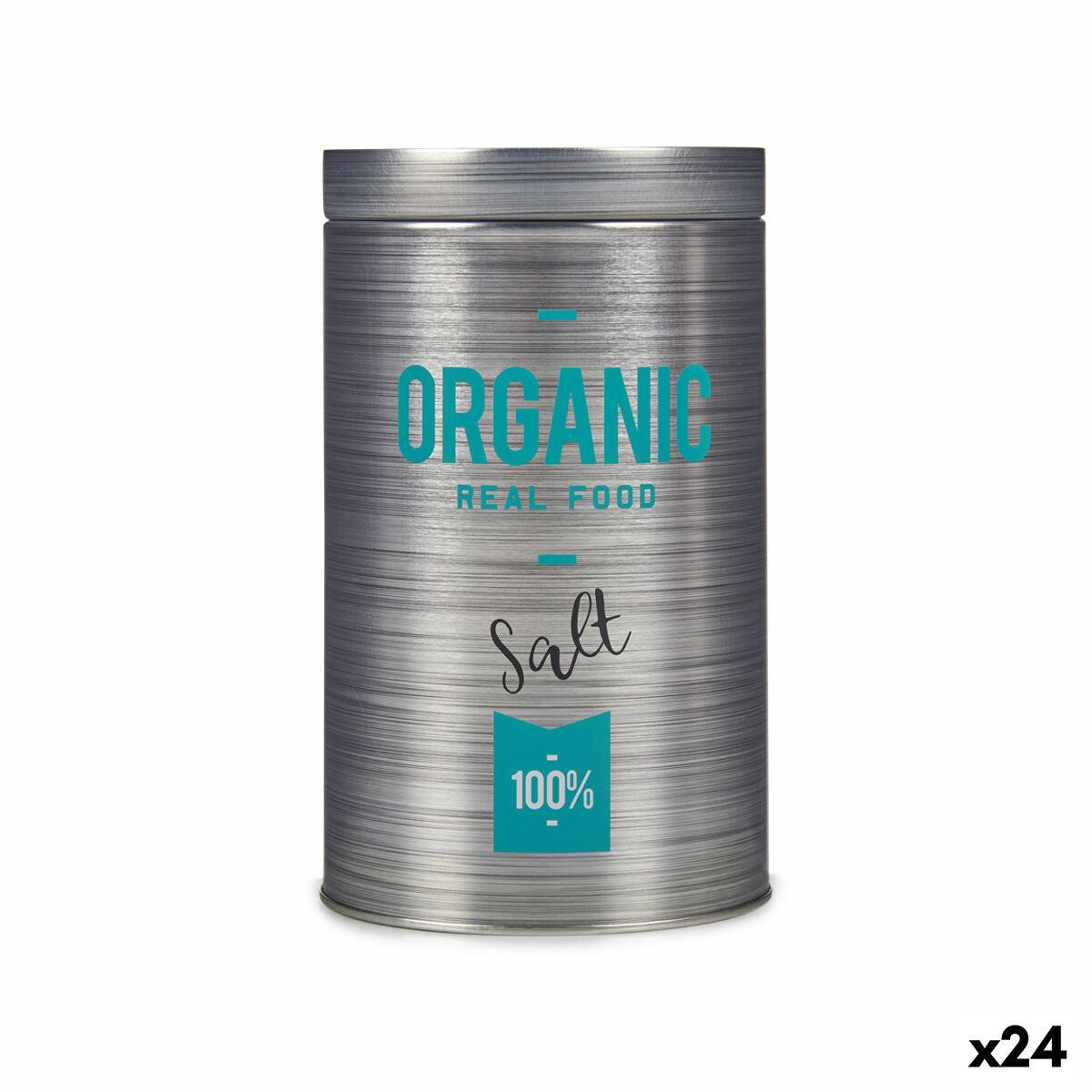 Bote Organic Sal Cinzento Folha de Flandres 10,4 x 18,2 x 10,4 cm (24 Unidades) - EcoNest