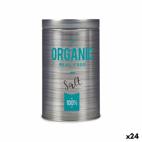 Bote Organic Sal Cinzento Folha de Flandres 10,4 x 18,2 x 10,4 cm (24 Unidades) - EcoNest