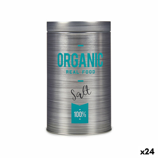 Bote Organic Sal Cinzento Folha de Flandres 10,4 x 18,2 x 10,4 cm (24 Unidades) - EcoNest