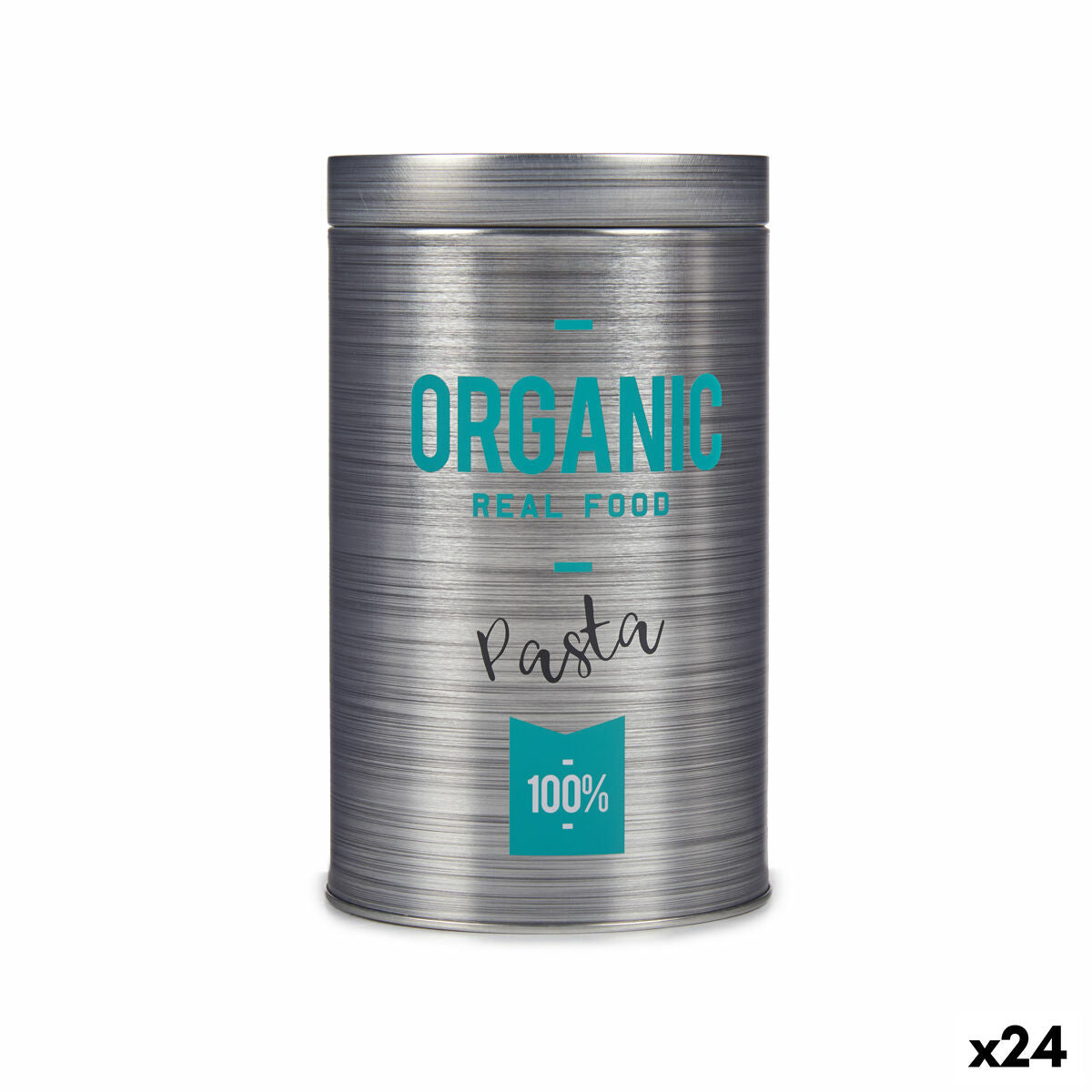 Bote Organic Pasta Cinzento Folha de Flandres 10,4 x 18,2 x 10,4 cm (24 Unidades) - EcoNest