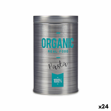 Bote Organic Pasta Cinzento Folha de Flandres 10,4 x 18,2 x 10,4 cm (24 Unidades) - EcoNest