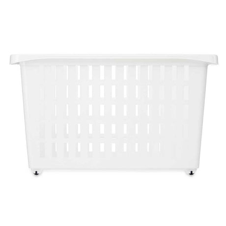 Cesta Multiusos Com rodas Branco Plástico 17,5 x 26 x 46 cm (12 Unidades) - EcoNest