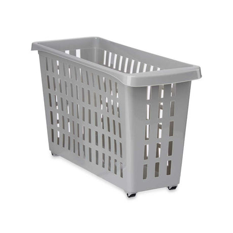 Cesta Multiusos Com rodas Cinzento Plástico 17,5 x 26 x 46 cm (12 Unidades) - EcoNest