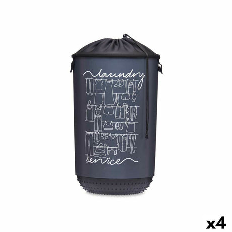 Cesto da Roupa Laundry Sevice Azul escuro Plástico 40 L 34 x 52,5 x 34 cm (4 Unidades) - EcoNest