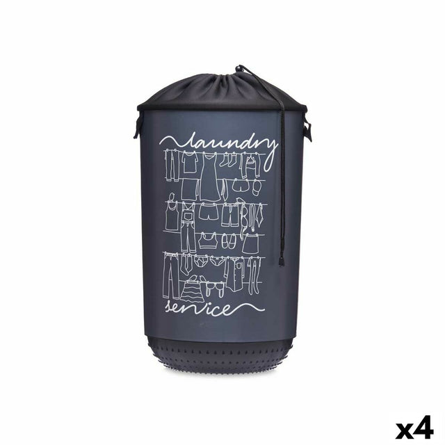 Cesto da Roupa Laundry Sevice Azul escuro Plástico 40 L 34 x 52,5 x 34 cm (4 Unidades) - EcoNest