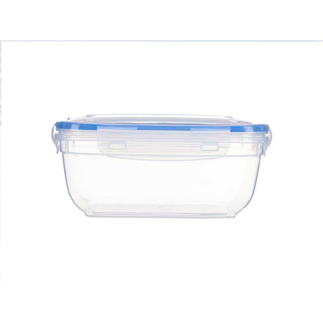 Lancheira Hermética Quadrado Transparente Polipropileno 1,4 L 14,5 x 8,5 x 20 cm (12 Unidades) - EcoNest