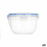 Lancheira Hermética Cilindro Transparente Polipropileno 1,2 L 15,5 x 10,5 x 15,5 cm (12 Unidades) - EcoNest