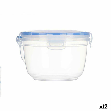 Lancheira Hermética Cilindro Transparente Polipropileno 1,2 L 15,5 x 10,5 x 15,5 cm (12 Unidades) - EcoNest