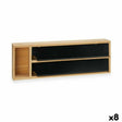 Dispensador de papel Duplo Preto Natural Bambu Aço inoxidável 40 x 7 x 13 cm (8 Unidades) - EcoNest