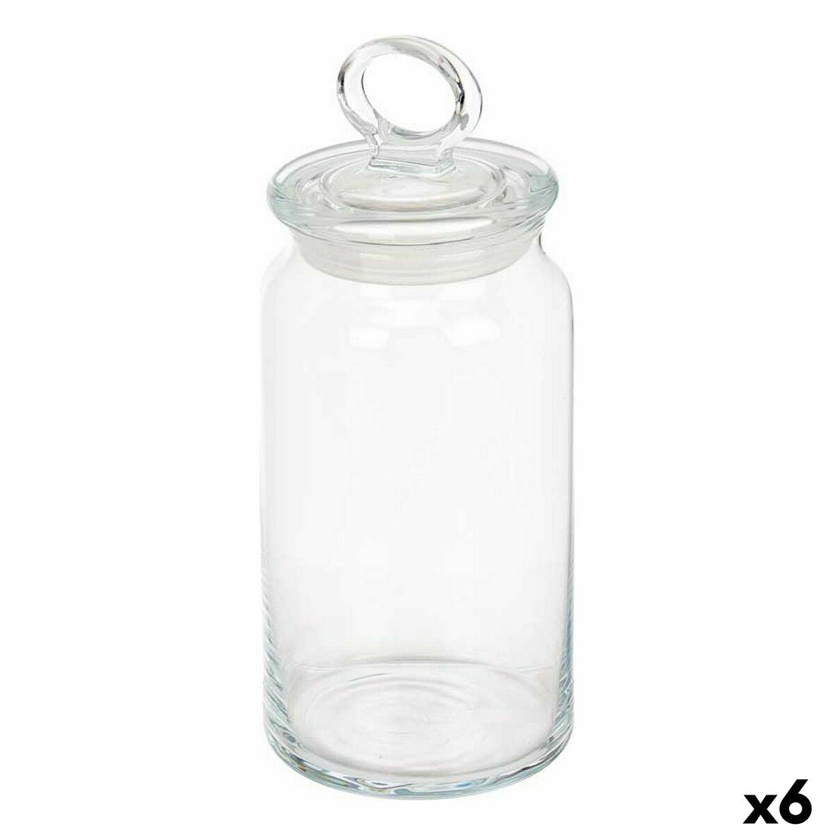 Frasco Kitchen 9,8 x 23,4 x 9,8 cm Transparente Silicone Vidro 1,1 L (6 Unidades) - EcoNest