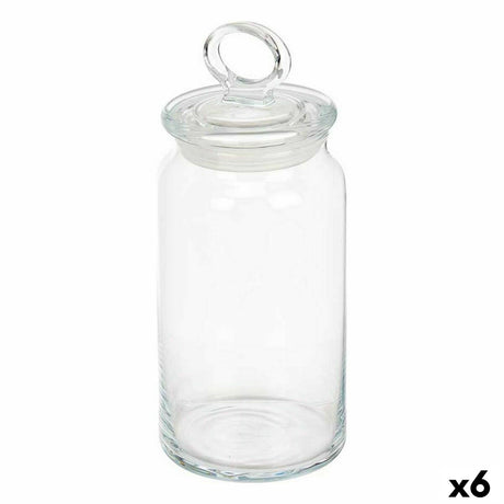 Frasco Kitchen 9,8 x 23,4 x 9,8 cm Transparente Silicone Vidro 1,1 L (6 Unidades) - EcoNest