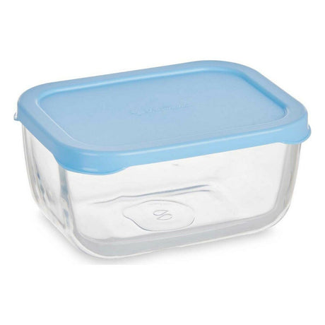 Lancheira Snow 420 ml Azul Transparente Vidro Polietileno (12 Unidades) - EcoNest