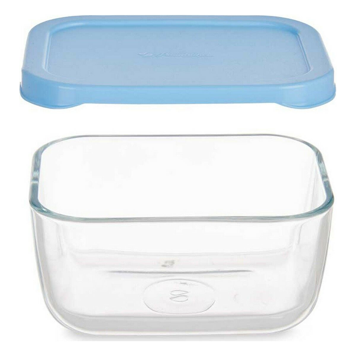 Lancheira Snow 420 ml Azul Transparente Vidro Polietileno (12 Unidades) - EcoNest