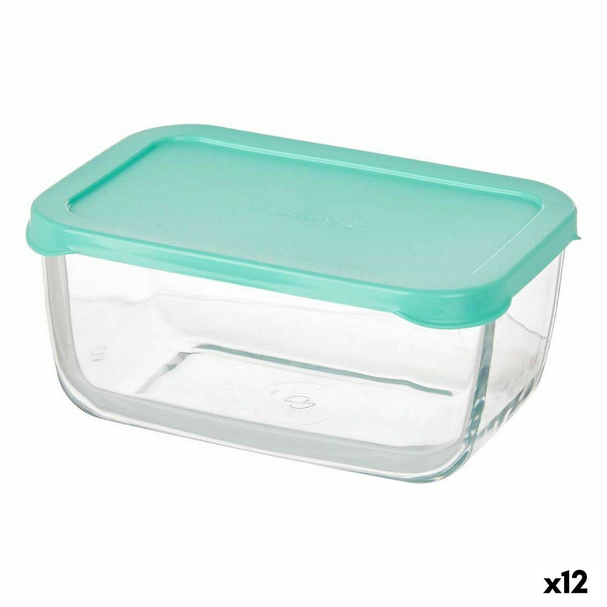 Lancheira Snow 790 ml Verde Transparente Vidro Polietileno (12 Unidades) - EcoNest