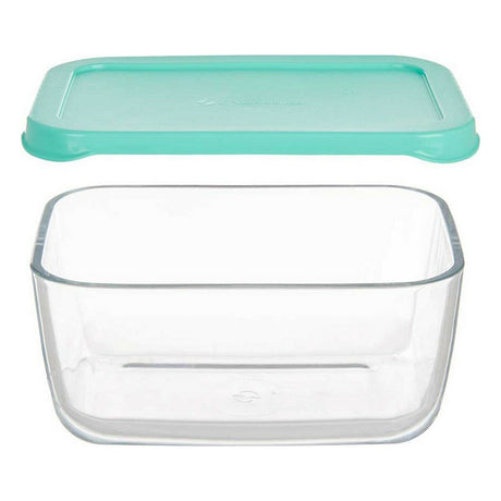 Lancheira Snow 790 ml Verde Transparente Vidro Polietileno (12 Unidades) - EcoNest