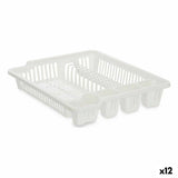 Escorredor de Louça 46 x 8 x 37,5 cm Branco Plástico (12 Unidades) - EcoNest