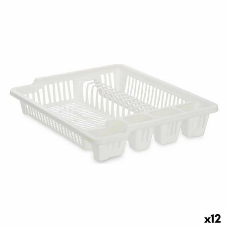 Escorredor de Louça 46 x 8 x 37,5 cm Branco Plástico (12 Unidades) - EcoNest
