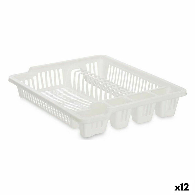 Escorredor de Louça 46 x 8 x 37,5 cm Branco Plástico (12 Unidades) - EcoNest