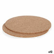 Conjunto Individuais 18 x 0,5 x 18 cm Natural Cortiça (12 Unidades) - EcoNest