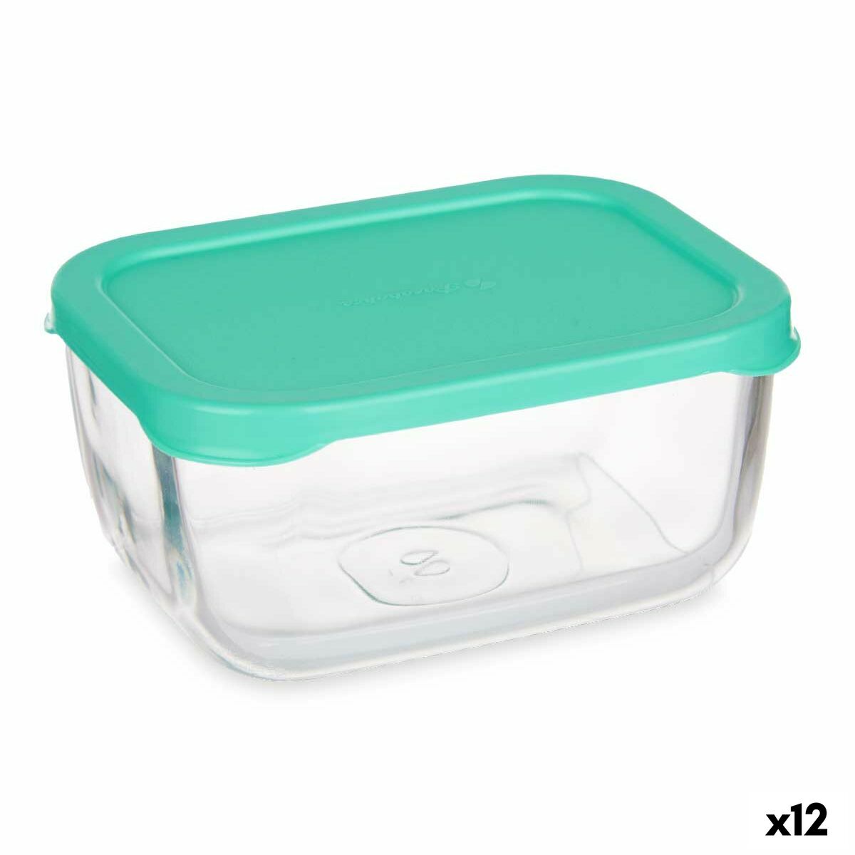 Lancheira SNOW BOX Verde Transparente Vidro Polietileno 420 ml (12 Unidades) - EcoNest