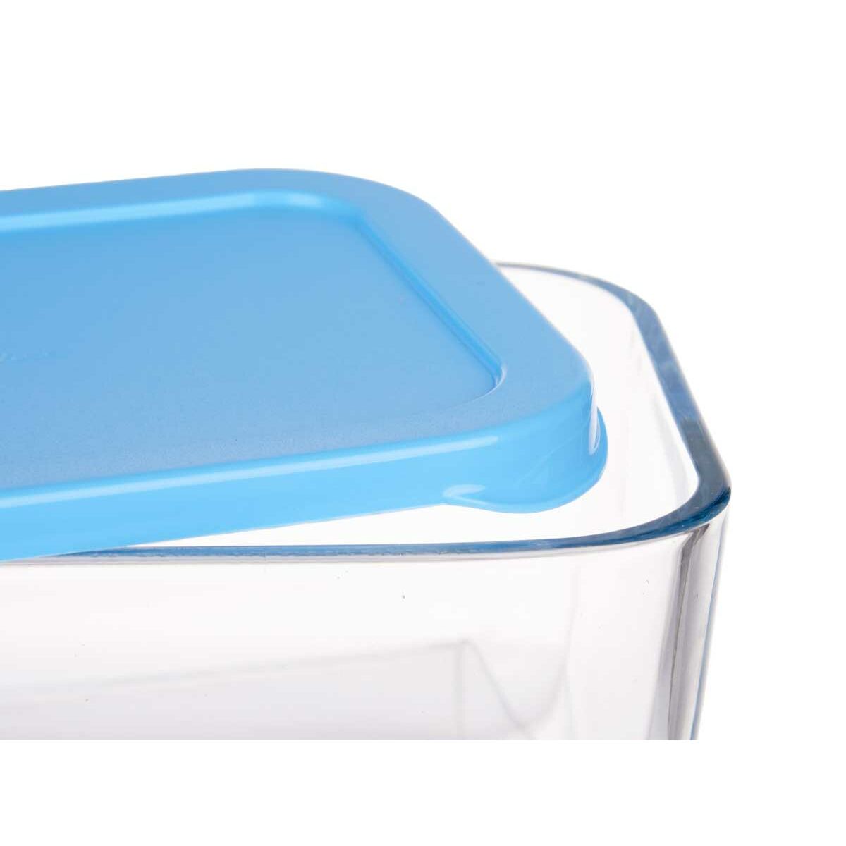 Lancheira SNOW BOX Azul Transparente Vidro Polietileno 790 ml (12 Unidades) - EcoNest