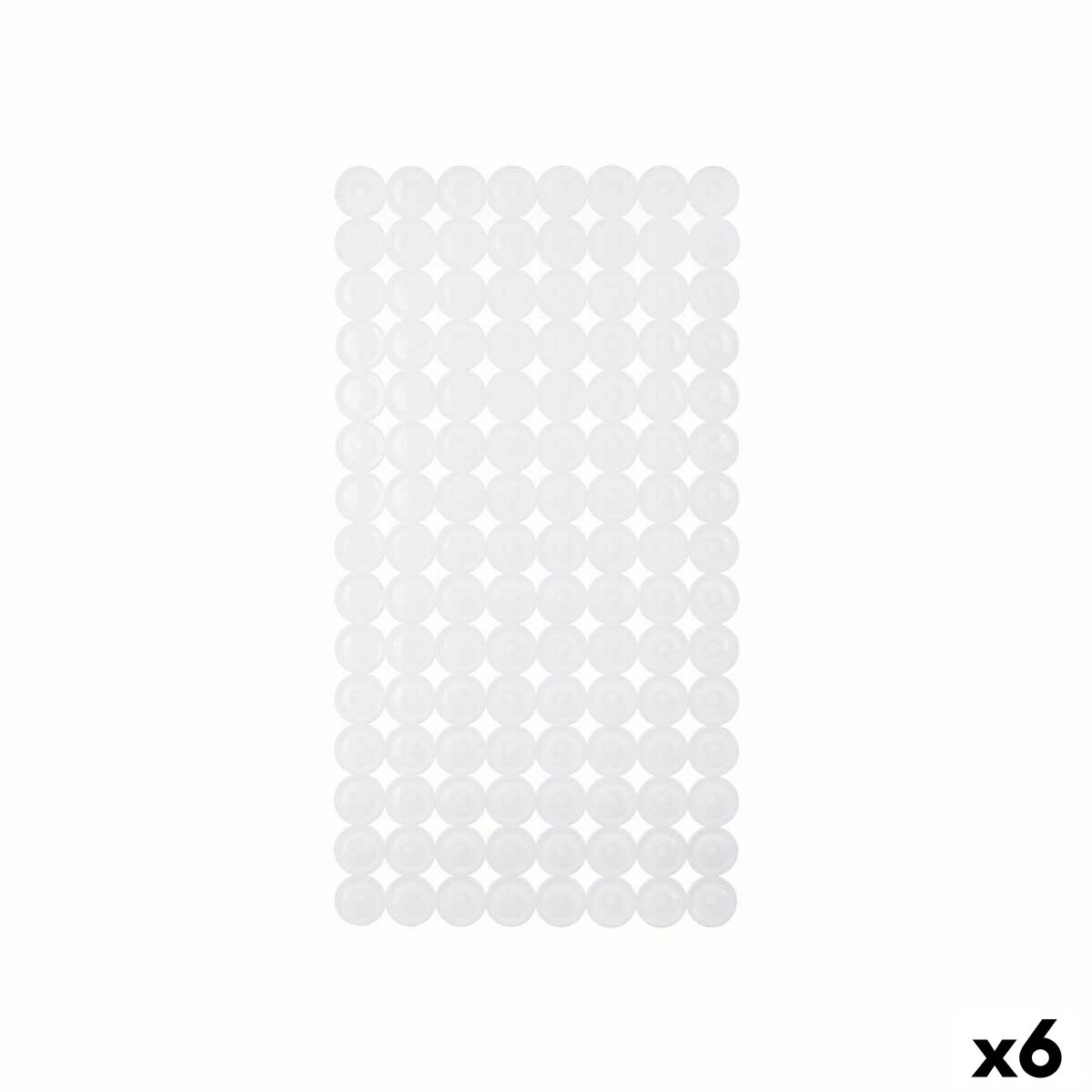 Tapete Antiderrapante para Duche Branco PVC 68 x 1 x 36 cm (6 Unidades) - EcoNest