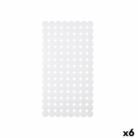 Tapete Antiderrapante para Duche Branco PVC 68 x 1 x 36 cm (6 Unidades) - EcoNest